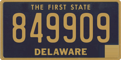 DE license plate 849909