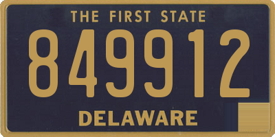 DE license plate 849912