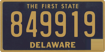 DE license plate 849919