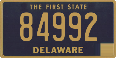 DE license plate 84992