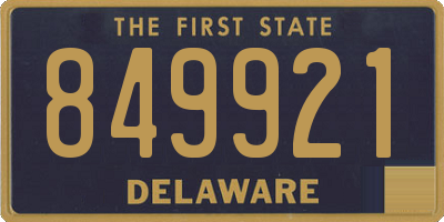 DE license plate 849921