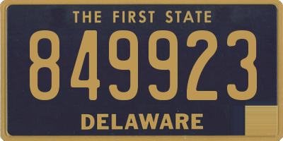 DE license plate 849923