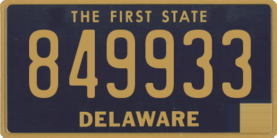 DE license plate 849933