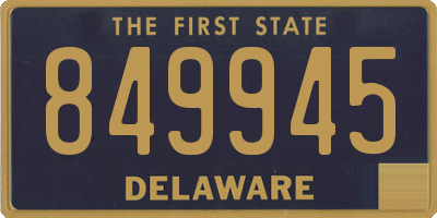 DE license plate 849945