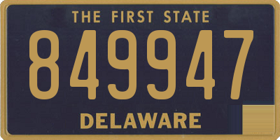 DE license plate 849947
