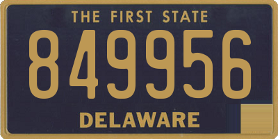 DE license plate 849956