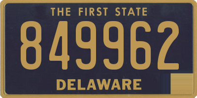 DE license plate 849962