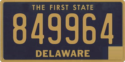 DE license plate 849964