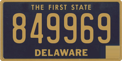 DE license plate 849969