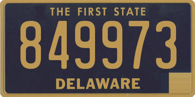 DE license plate 849973