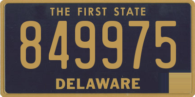 DE license plate 849975