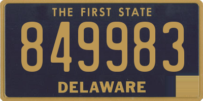 DE license plate 849983