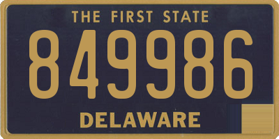 DE license plate 849986