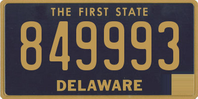 DE license plate 849993