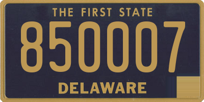 DE license plate 850007