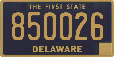 DE license plate 850026