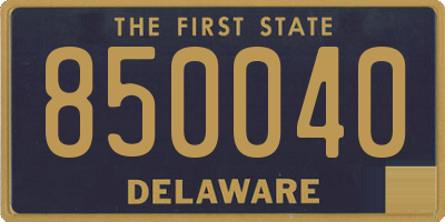 DE license plate 850040