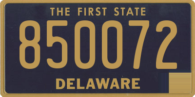 DE license plate 850072