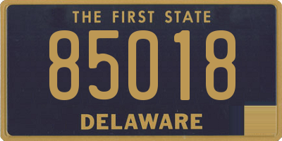 DE license plate 85018