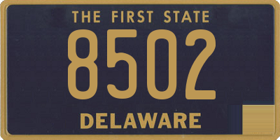 DE license plate 8502