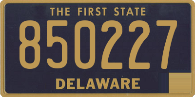 DE license plate 850227