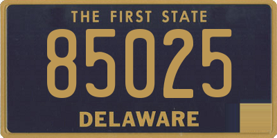DE license plate 85025