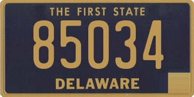 DE license plate 85034