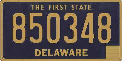 DE license plate 850348