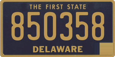 DE license plate 850358