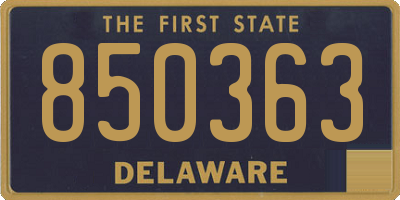 DE license plate 850363