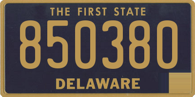 DE license plate 850380