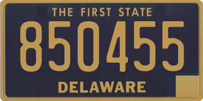 DE license plate 850455