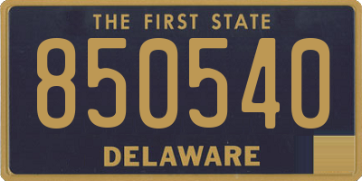 DE license plate 850540