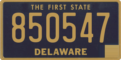 DE license plate 850547