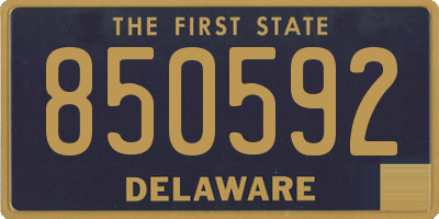 DE license plate 850592