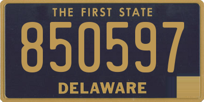 DE license plate 850597