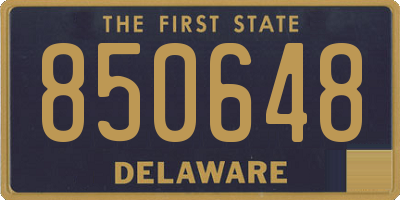 DE license plate 850648