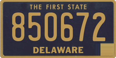DE license plate 850672