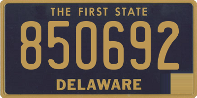 DE license plate 850692