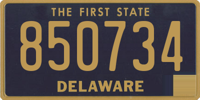DE license plate 850734