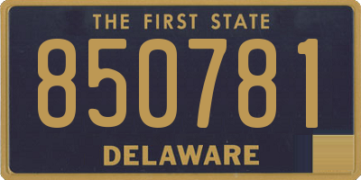 DE license plate 850781
