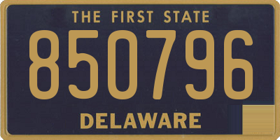 DE license plate 850796