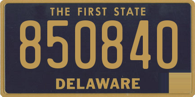 DE license plate 850840
