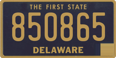DE license plate 850865