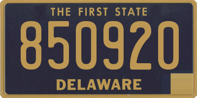 DE license plate 850920