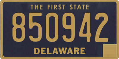 DE license plate 850942