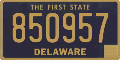 DE license plate 850957