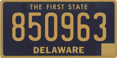 DE license plate 850963
