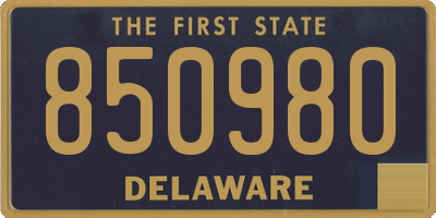 DE license plate 850980