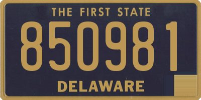 DE license plate 850981